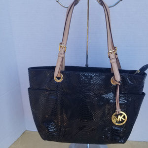 MK. Jet Set Tote Python Embossed Bag F-1106